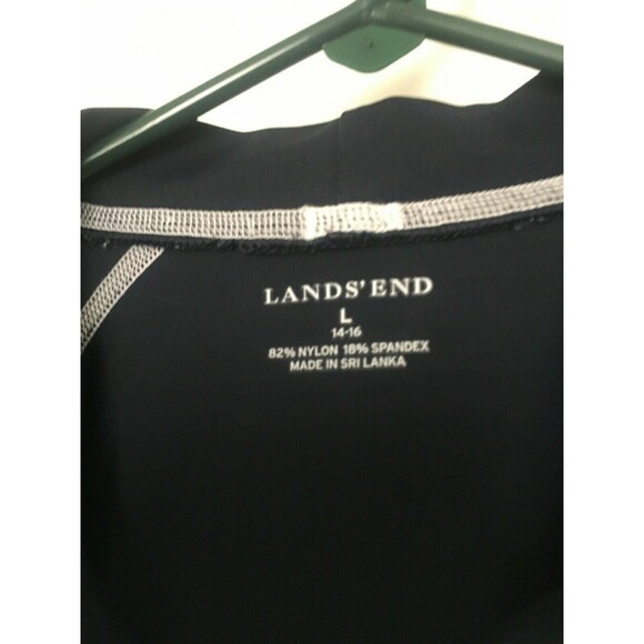 Lands' End Boys Short Sleeve Swim Surf Shirt Size Large 14-16 Blue & White - Picture 3 of 7